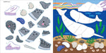 My First Color By Sticker Book Under The Sea narwhal sticker activity page with numbered placement guide.