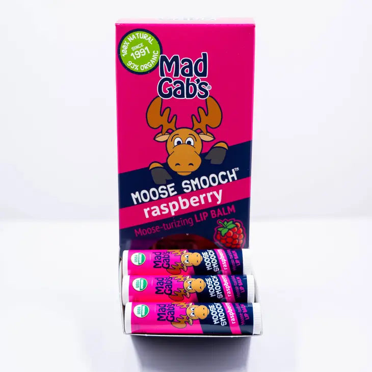 Organic Raspberry Moose Smooch Lip Balm