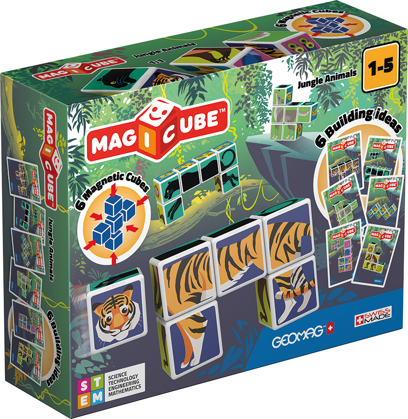 Magicube Jungle Animals Magnetic - CR Toys