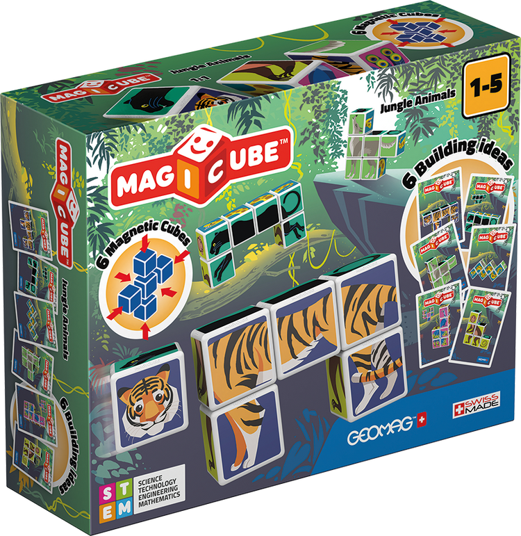 Magicube Jungle Animals Magnetic - CR Toys