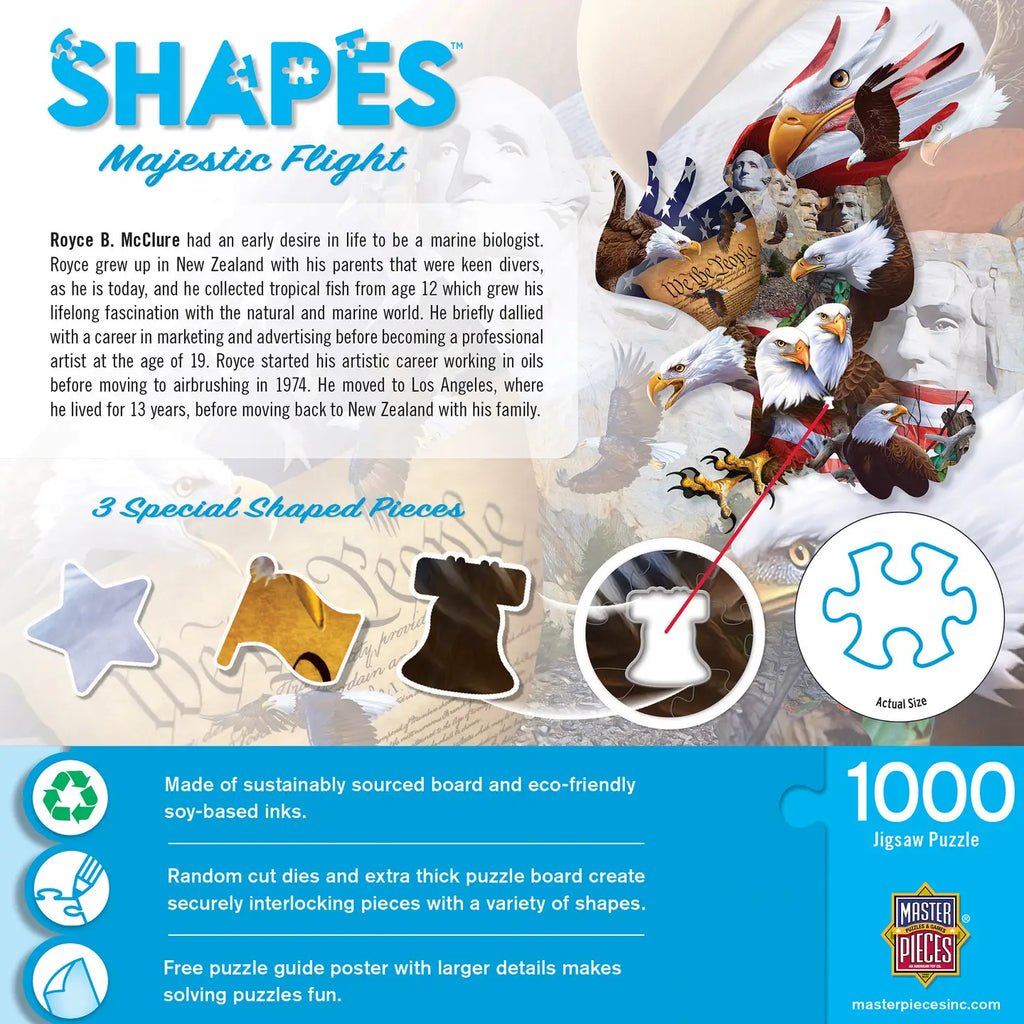 Puzzle | Contours - Majestic Flight | 1000 Piece Shaped - 3
