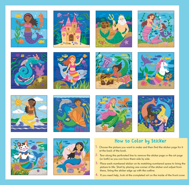 My First Color-By-Sticker Activity Book - Mermaids & More 4+