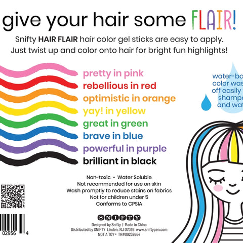 Hair Flair 8 Color Gel Sticks For Ages 5+