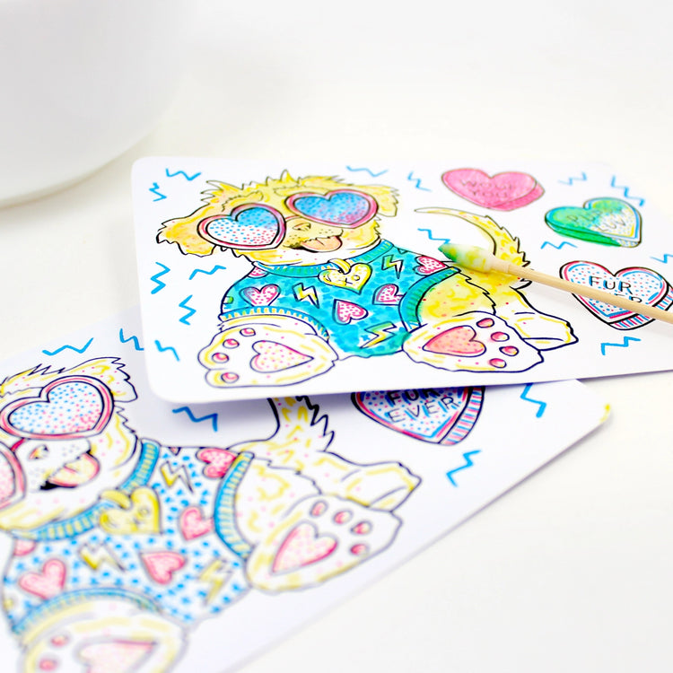 Paint With Water Valentine Cards | Puppy - 14