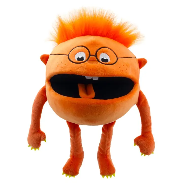 Baby Monster Hand Puppet-Orange Pc004404