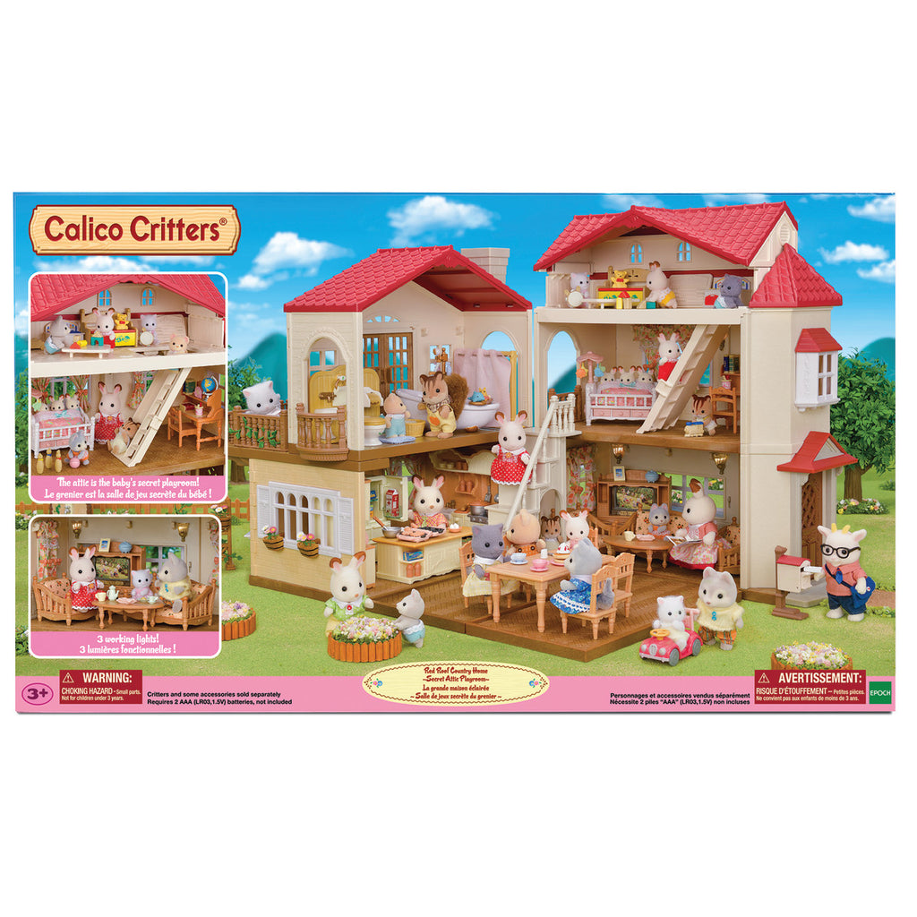 Calico Critters Red Roof Country Home Secret Attic Cc2079