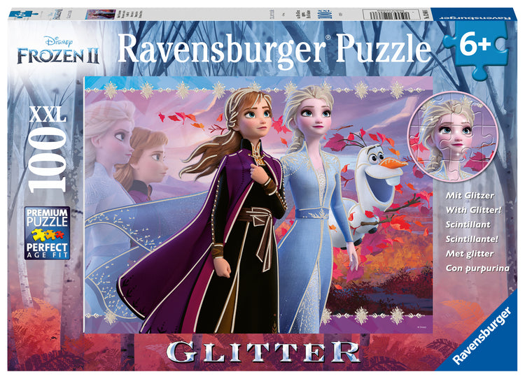 Puzzle | Frozen Strong Sisters | 100 Pc XXL Glitter 6+ - 3