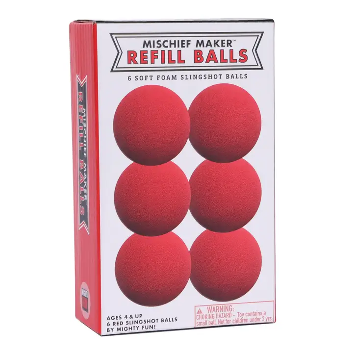Mischief Maker Slingshot Ball Refill | Red 4+ - 4