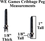Cribbage Board | Tricolor 3 Track Game | Metal Pegs - 6