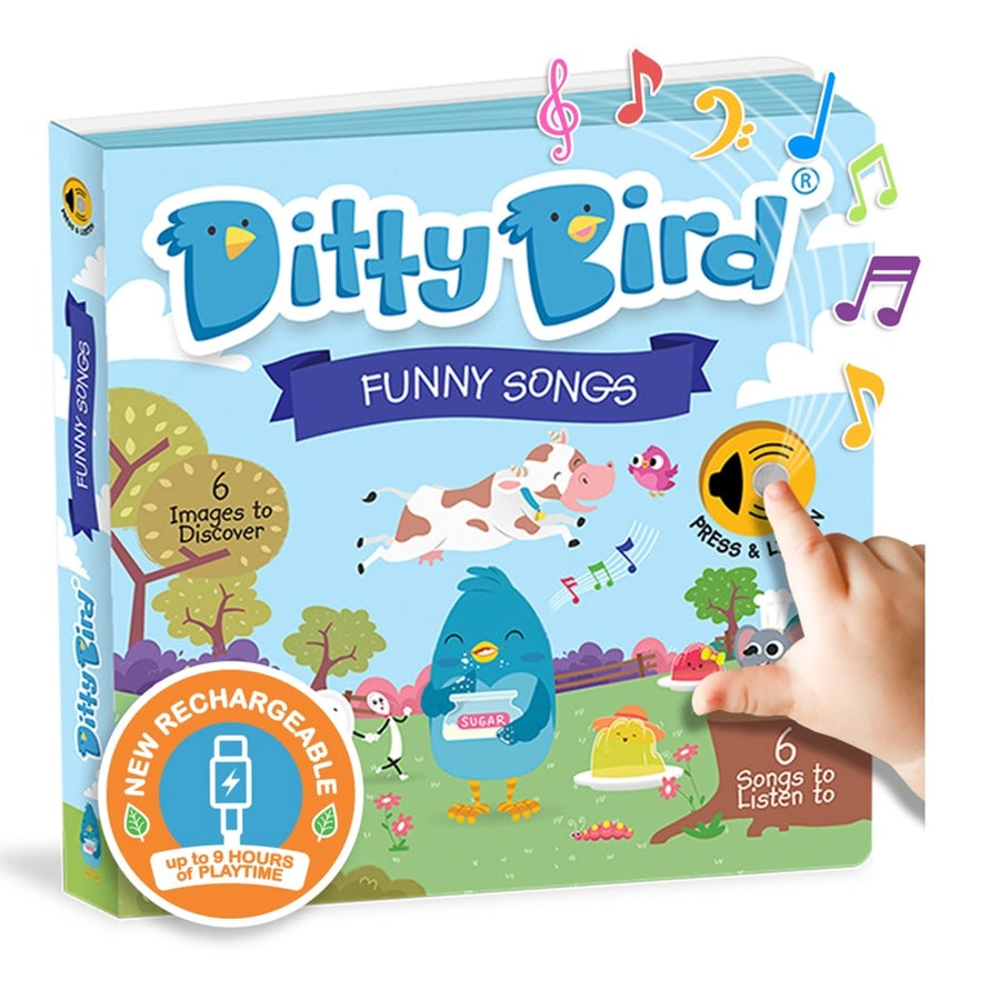 Ditty Bird | Sound Book Funny Songs USB-Rechargeable 1+ - 1