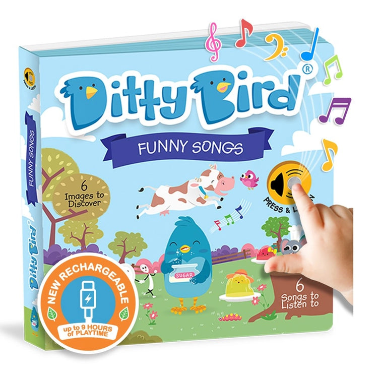 Ditty Bird | Sound Book Funny Songs USB-Rechargeable 1+ - 1