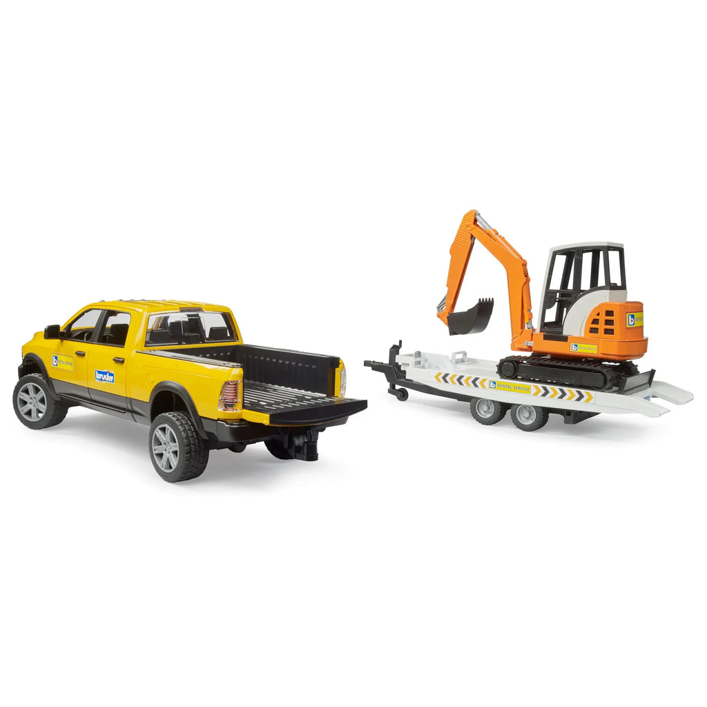 Bruder | RAM Rental Service Truck with Mini Excavator