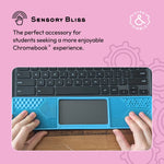 Gidgets | Silicone Sensory Mat That Fits Most Student Chromebooks | Blue - 2