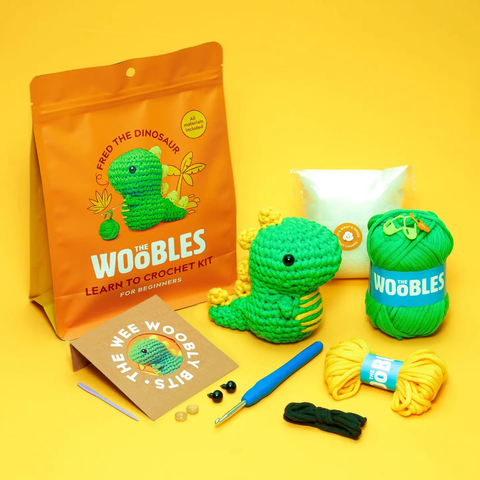 Wobbles Crochet Kit | Fred the Dinosaur