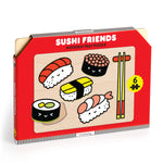 Mudpuppy Sushi Friends 6 Pc Wooden Tray Puzzle