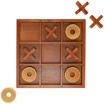 Tic Tac Toe | Solid Wood Board | 9 Inch Game - 8