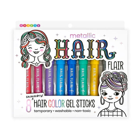 Hair Flair Metallic Set Of 8 Gel Sticks - 1