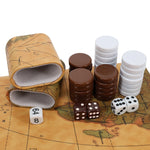 Backgammon | Leatherette Set | Map Style Game - 7