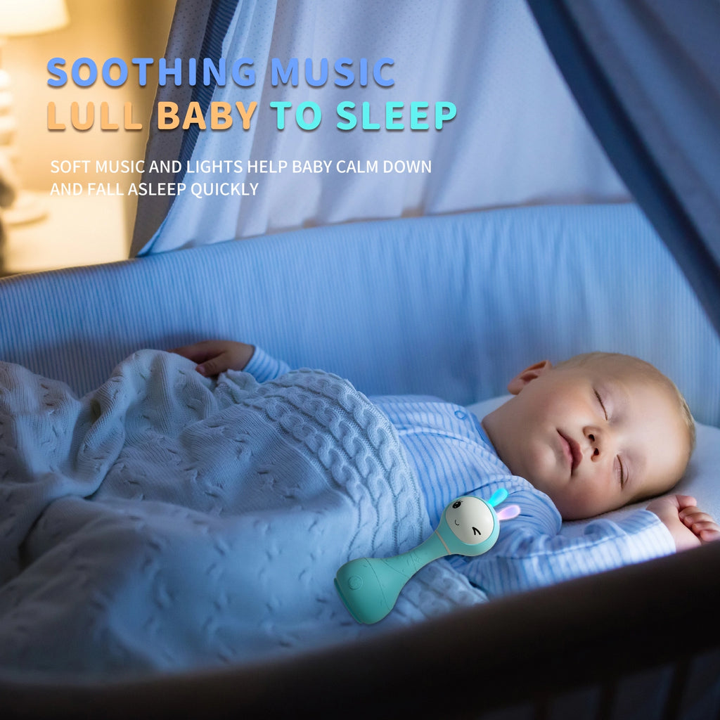 Smarty Bunny Sensory Toy w/Music, Lights & Teether | Blue - 10