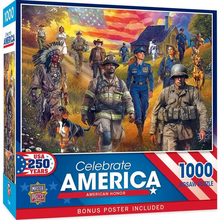 Puzzle | Celebrate America - American Honor | 1000 Piece Jigsaw - CR Toys