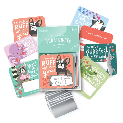 Scratch-Off Valentine Cards- Animal Puns for Ages 6+