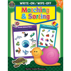 Write-On/Wipe-Off Book | Matching and Sorting Pre-K - K