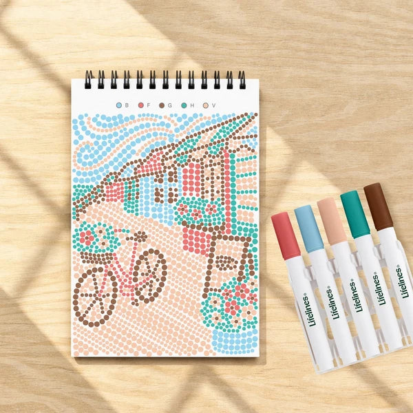 Lifelines | FlowArt Mini | Dot-By-Letter Coastal Calm - 6