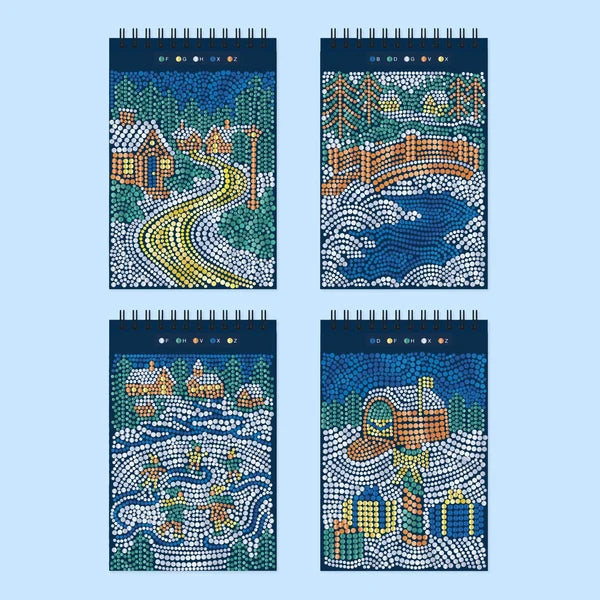 Lifelines | Flow Art Mini | Dot-By-Letter Frosted Village - 7