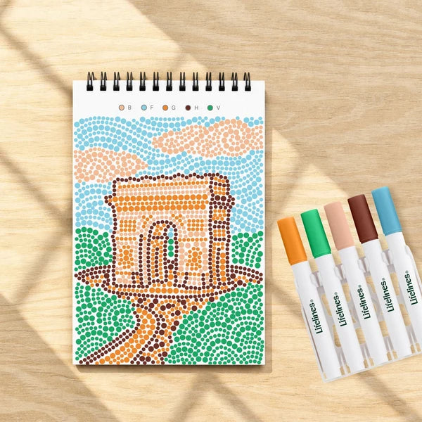 Lifelines | FlowArt Mini | Dot-By-Letter Postcard Places - 3