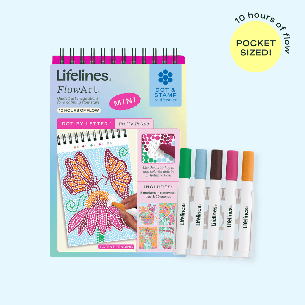 Lifelines | Flowart Mini | Dot by Letter | Pretty Petals - CR Toys
