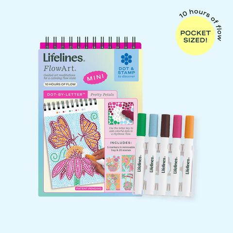 Lifelines | Flowart Mini | Dot by Letter | Pretty Petals - CR Toys