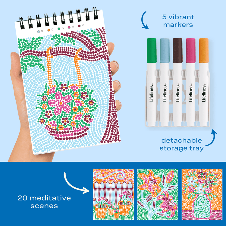 Lifelines | Flowart Mini | Dot by Letter | Pretty Petals - CR Toys