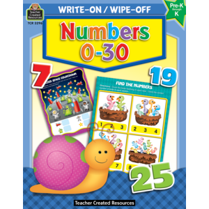 Write-On/Wipe-Off Book | Numbers 0-30
