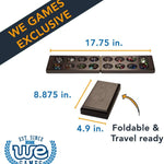 Mancala | Folding Dark Wood & Glass Stones Game - 5