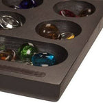 Mancala | Folding Dark Wood & Glass Stones Game - 6