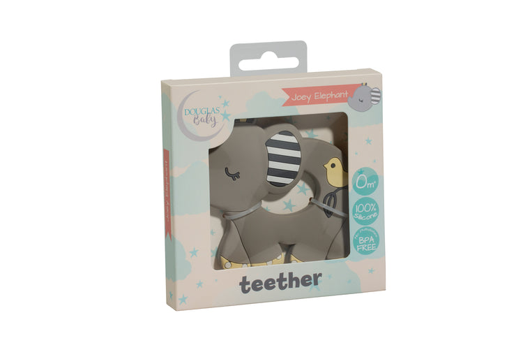 Joey Grey Elephant Silicone Teether