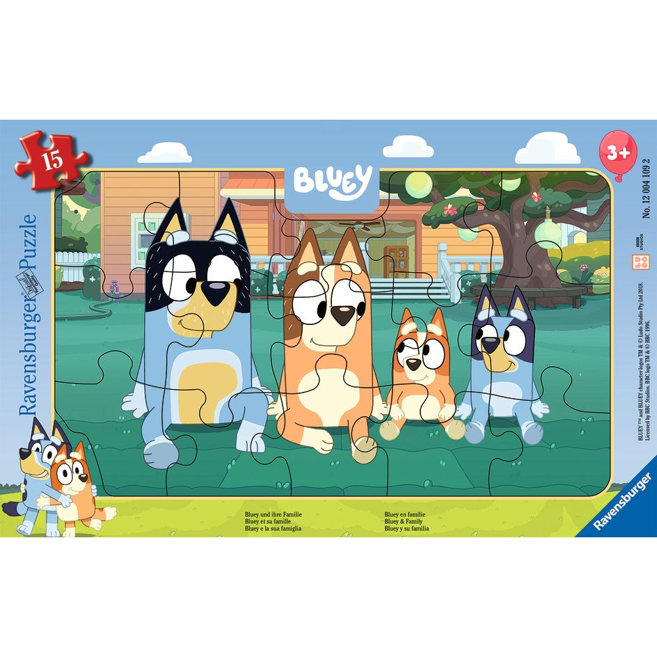 Puzzle | Bluey | 15 pc Frame Puzzle - CR Toys