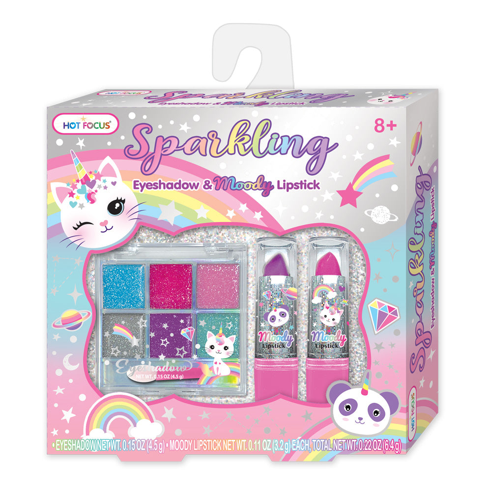 Sparkling Eyeshadow & Moody Lipstick- Caticorn For Ages 8+