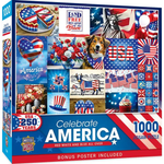 Puzzle | Celebrate America - Red, White, and Blue All Over | 1000 Piece Jigsaw - CR Toys