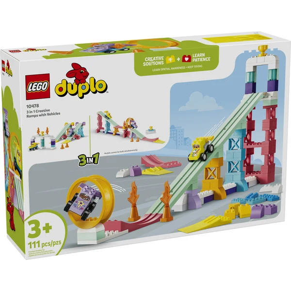 Lego Duplo | 3 in 1 Creative Ramp with Vehicles 111 pcs 3+ - 1