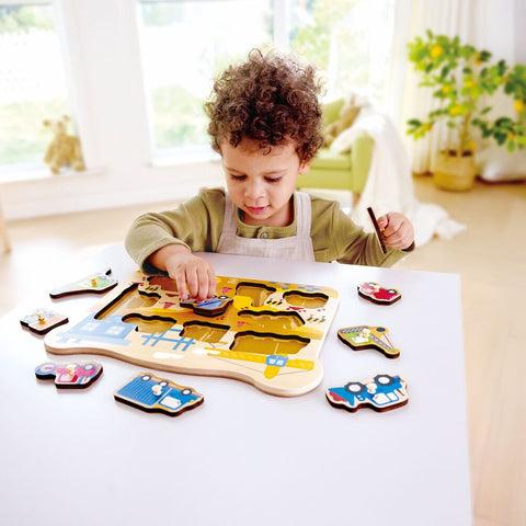 Peg Puzzle | Construction Vehicles 18M+ - 1