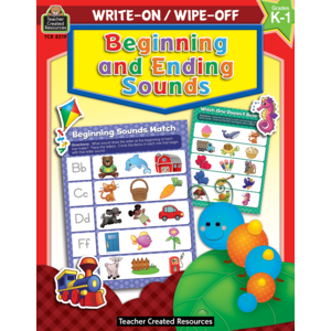 Write-On/Wipe-Off Book | Beginning and Ending Sounds K-1