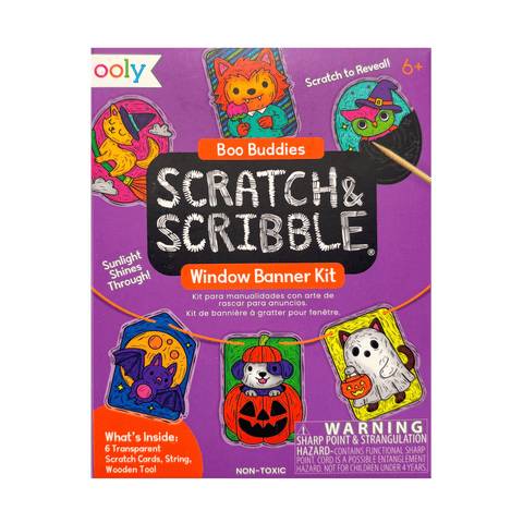 Mini Scratch & Scribble | Halloween Window Banner Kit 6+ - 1