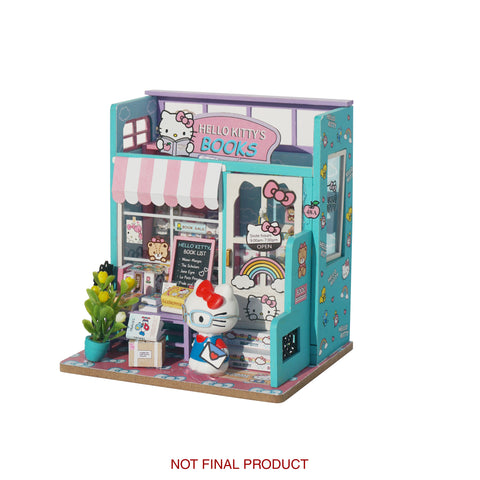 Diy Miniature Bookstore Kit- Hello Kitty'S Book Store For Ages 14+