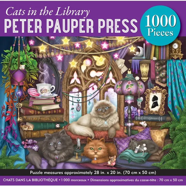 Cats In The Library | 1000 Pc Puzzle - 1