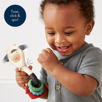 Itzy Spinner | Cow Teething Rattle 0+ - 4
