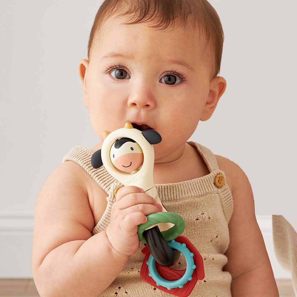Itzy Spinner | Cow Teething Rattle 0+ - 6
