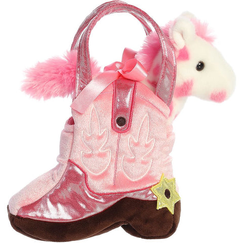 Fancy Pals Purse | Giddyup Boot Pink w/Horse - 1