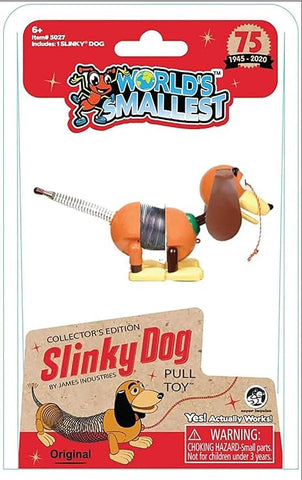 World's Smallest | Slinky Dog (5027), Red - CR Toys
