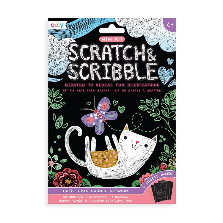 Mini Scratch & Scribble Art Kits Cutie Cats